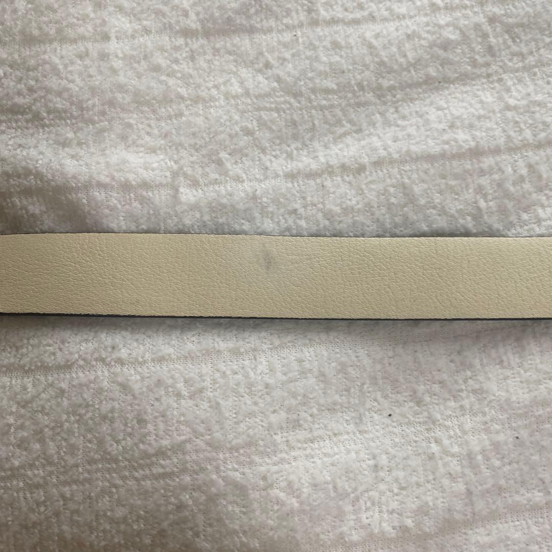 Salvatore Ferragamoガンチーニレザー ベルト黒×クリーム未使用