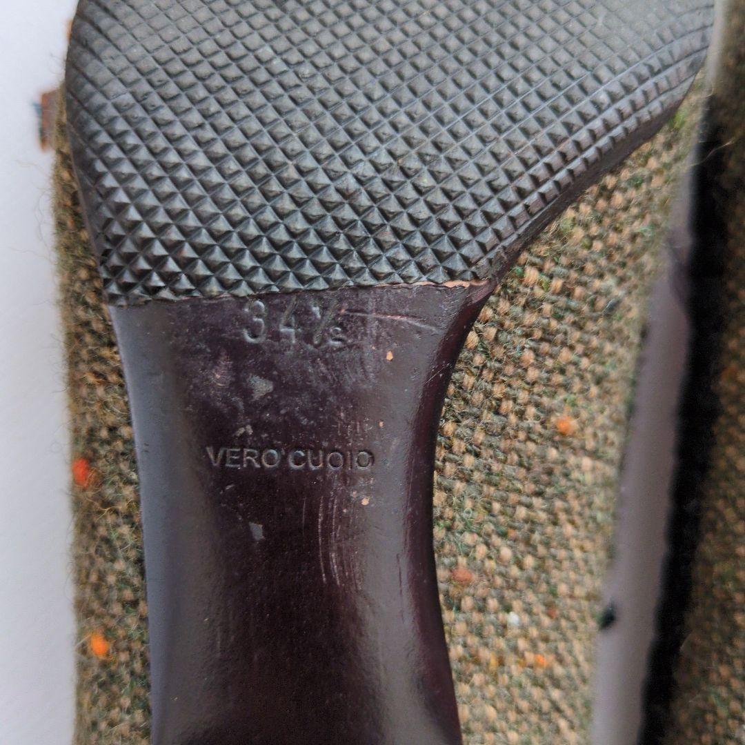 PRADA オリーブグリーン ポインテッドトゥ ハイヒール