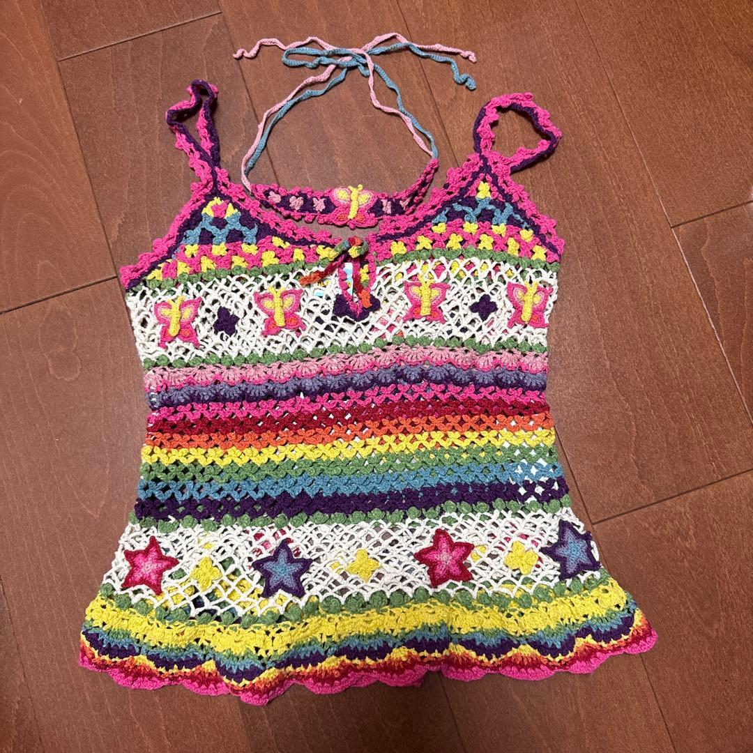 レア☆ヒステリックグラマー　鍵あみニットキャミソール　チョーカー付き