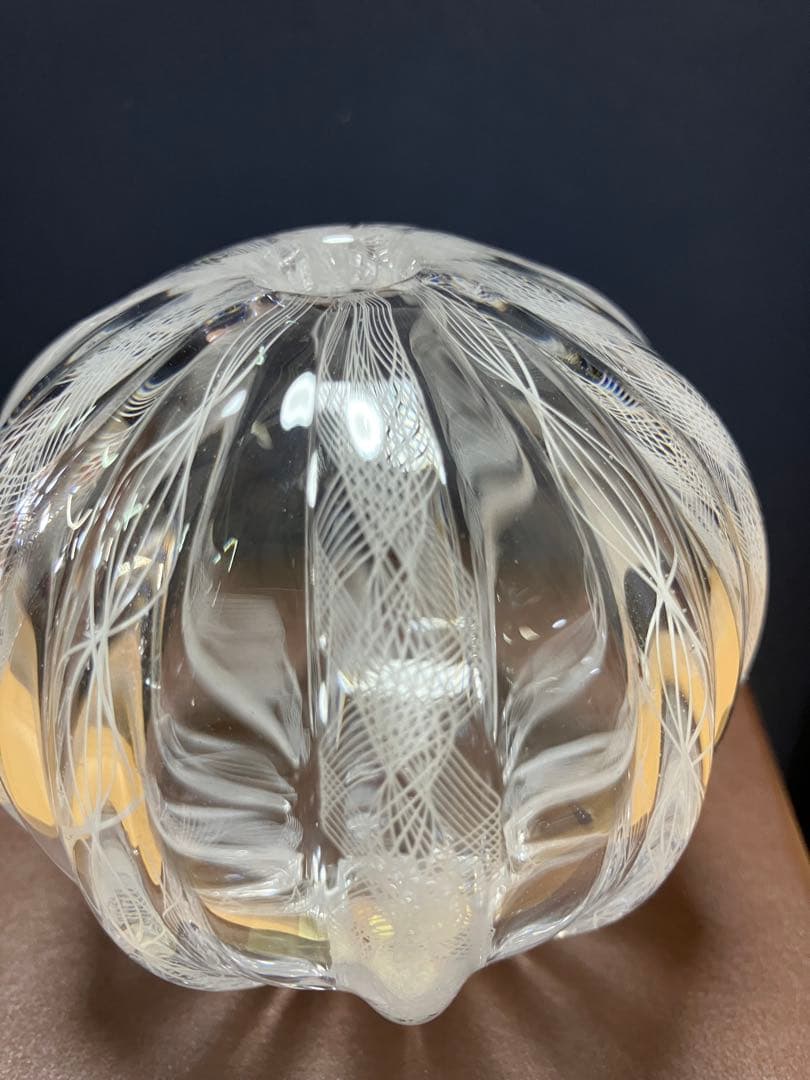 富山ガラス安田泰三花瓶,一輪差し