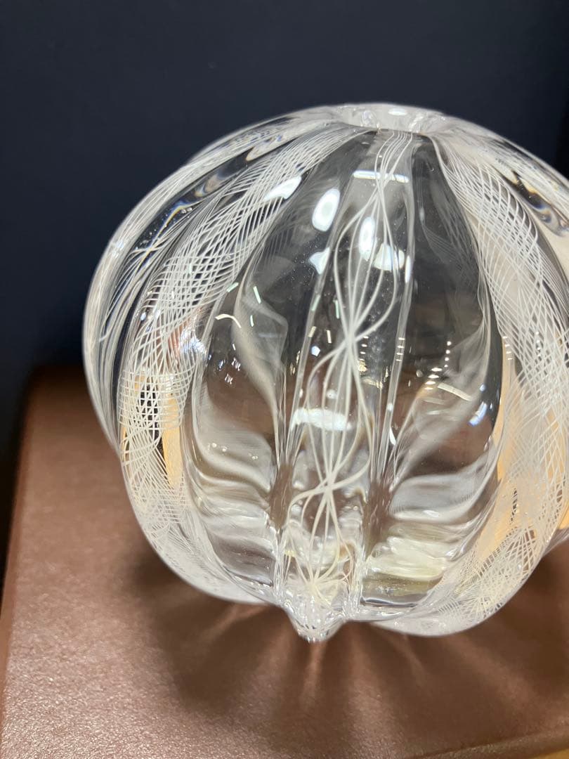 富山ガラス安田泰三花瓶,一輪差し