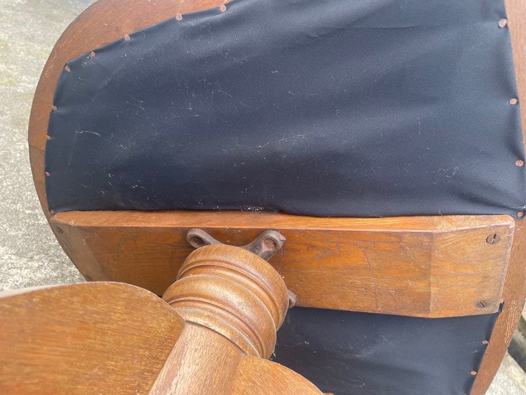 稀少/戦前/古道具/アンティーク/木製/ドクターチェア//回転椅子/椅子/④