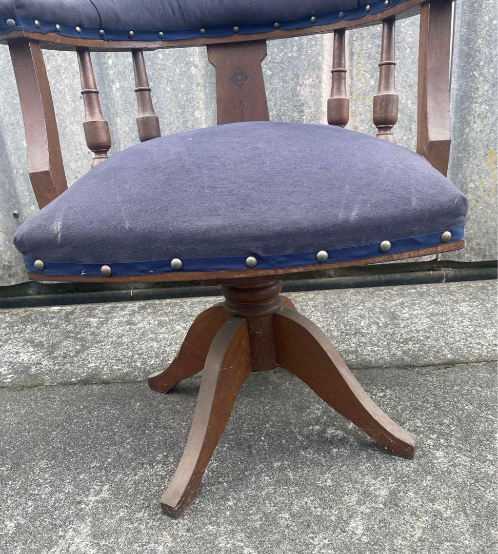 稀少/戦前/古道具/アンティーク/木製/ドクターチェア//回転椅子/椅子/④