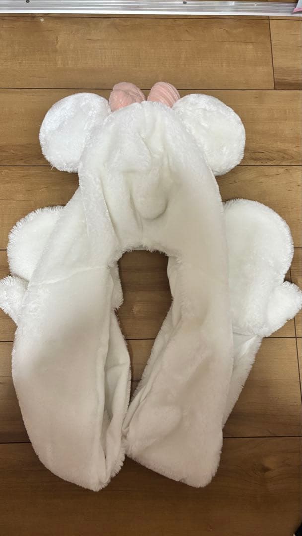 ディズニー ファンキャップ ミニー 白 マフラーキャップ