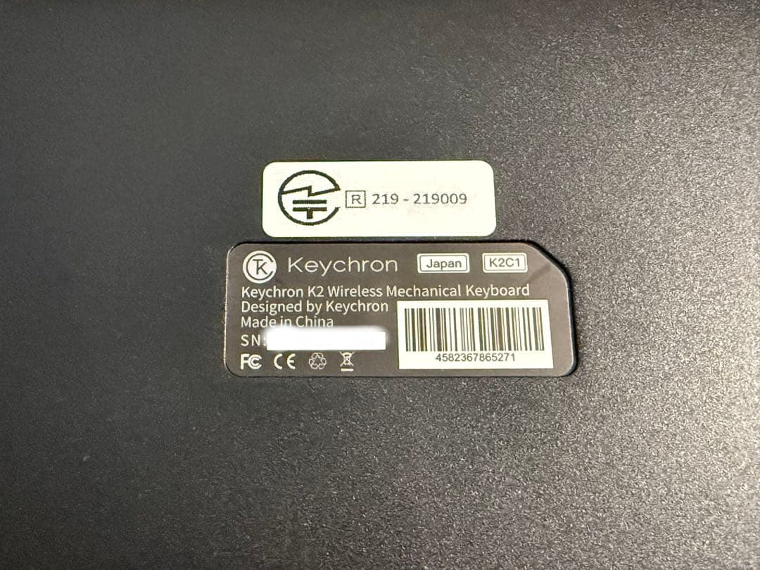 Keychron K2 V2 赤軸 RGB 日本語配列　技適あり