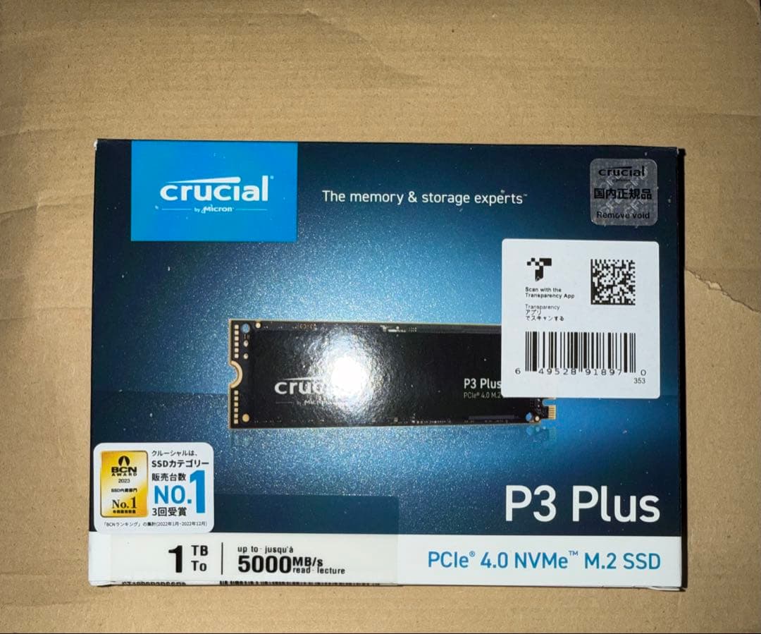 Crucial P3 Plus 1TB PCIe 4.0 NVMe S 新品