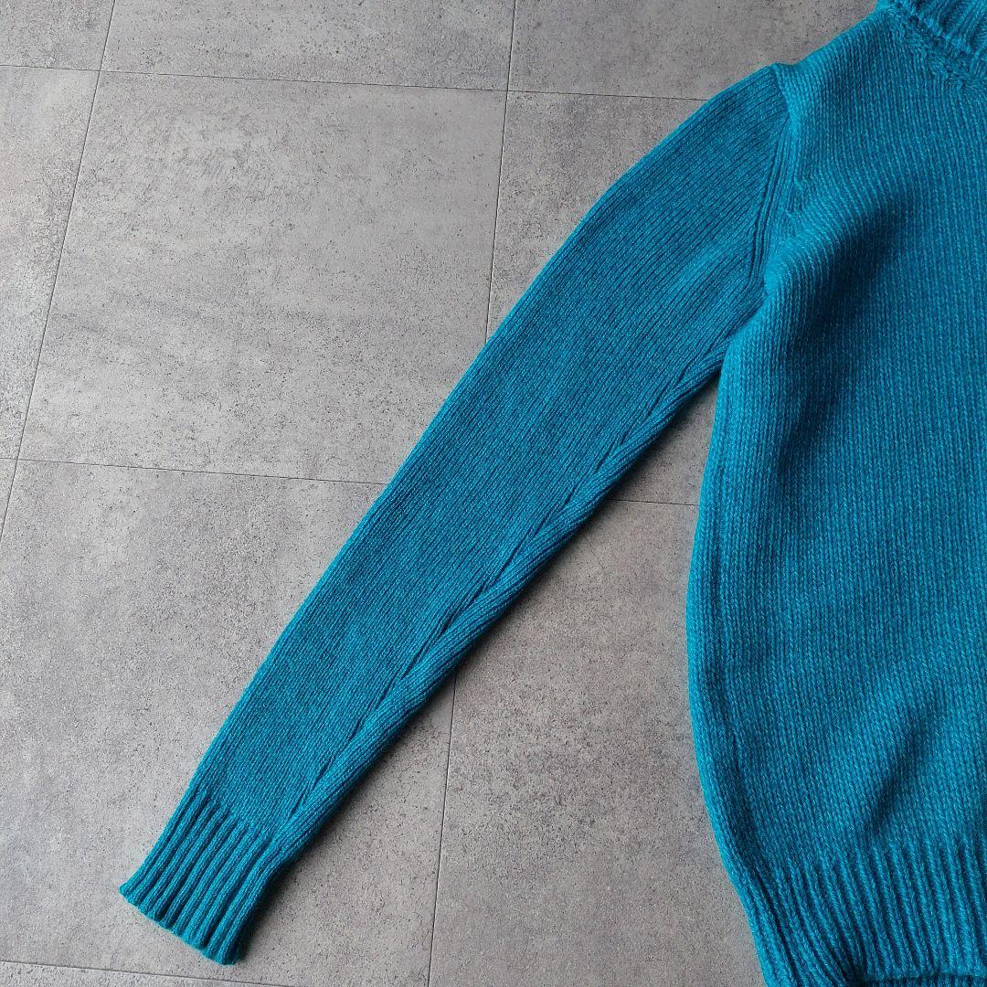 美品 SLOANE スローン 3G ジーロンラム×カシミヤ タートルニット 水色