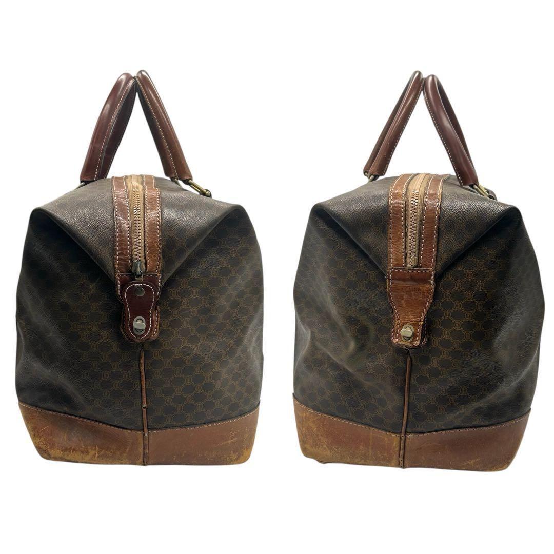 1042 セリーヌ ボストンバッグ マカダム ヴィンテージ レザー PVC