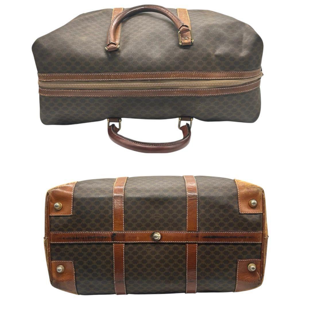 1042 セリーヌ ボストンバッグ マカダム ヴィンテージ レザー PVC