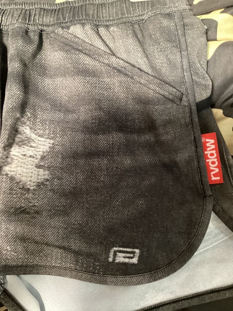 三津家着 マウンテンマーシャルアーツ rvddw デニム柄ショートパンツ S