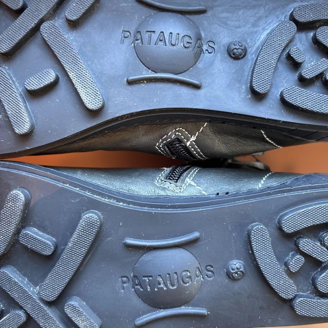 【PATAUGAS】パトガス 本革 レザー ロングブーツ 黒