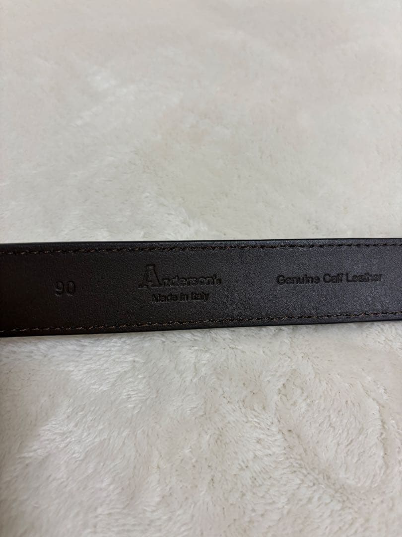 アンダーソンズ Andersons スエードレザー ベルト 90 ダークブラウン