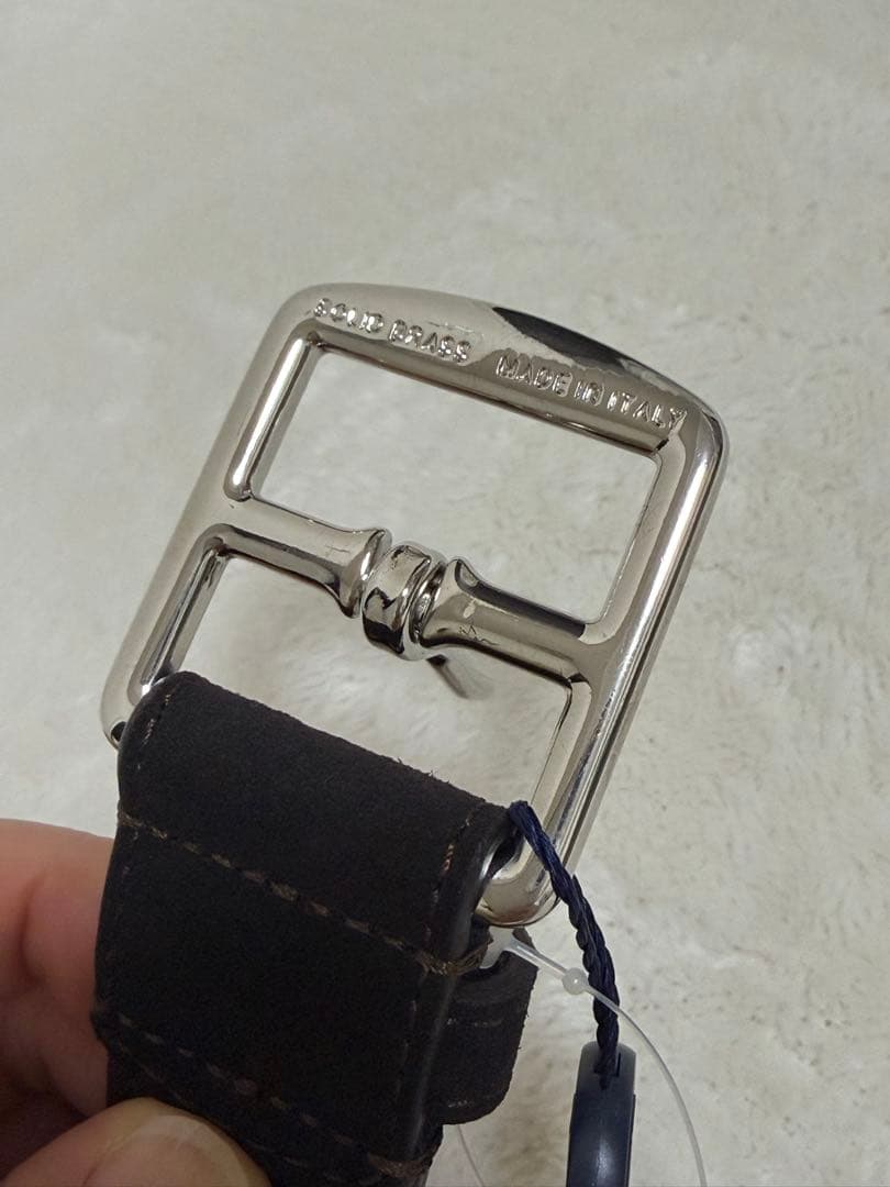 アンダーソンズ Andersons スエードレザー ベルト 90 ダークブラウン