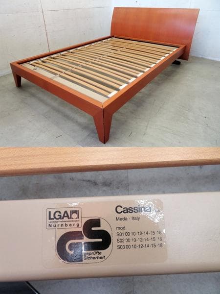 美品■カッシーナ■JUNO■ダブルサイズ■ベッドフレーム■50万■スラットベース