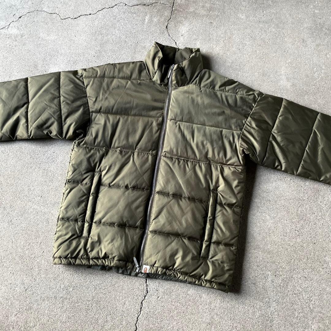 ジャケット・アウター 00s A BATHING APE puffer jacket khaki