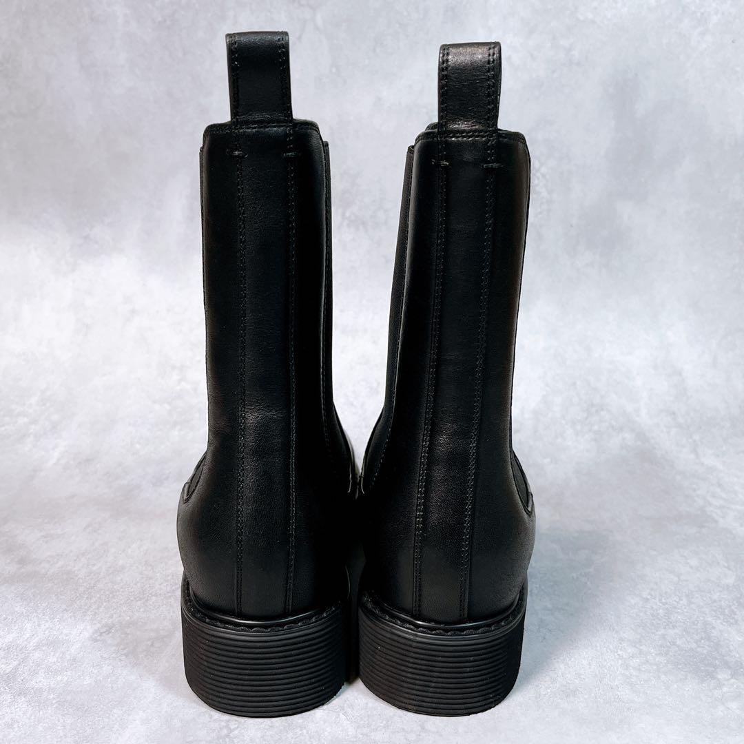 ☆ほぼ新品☆【スローブイエナ】サイドゴアブーツ (37) 本革 トラックソール