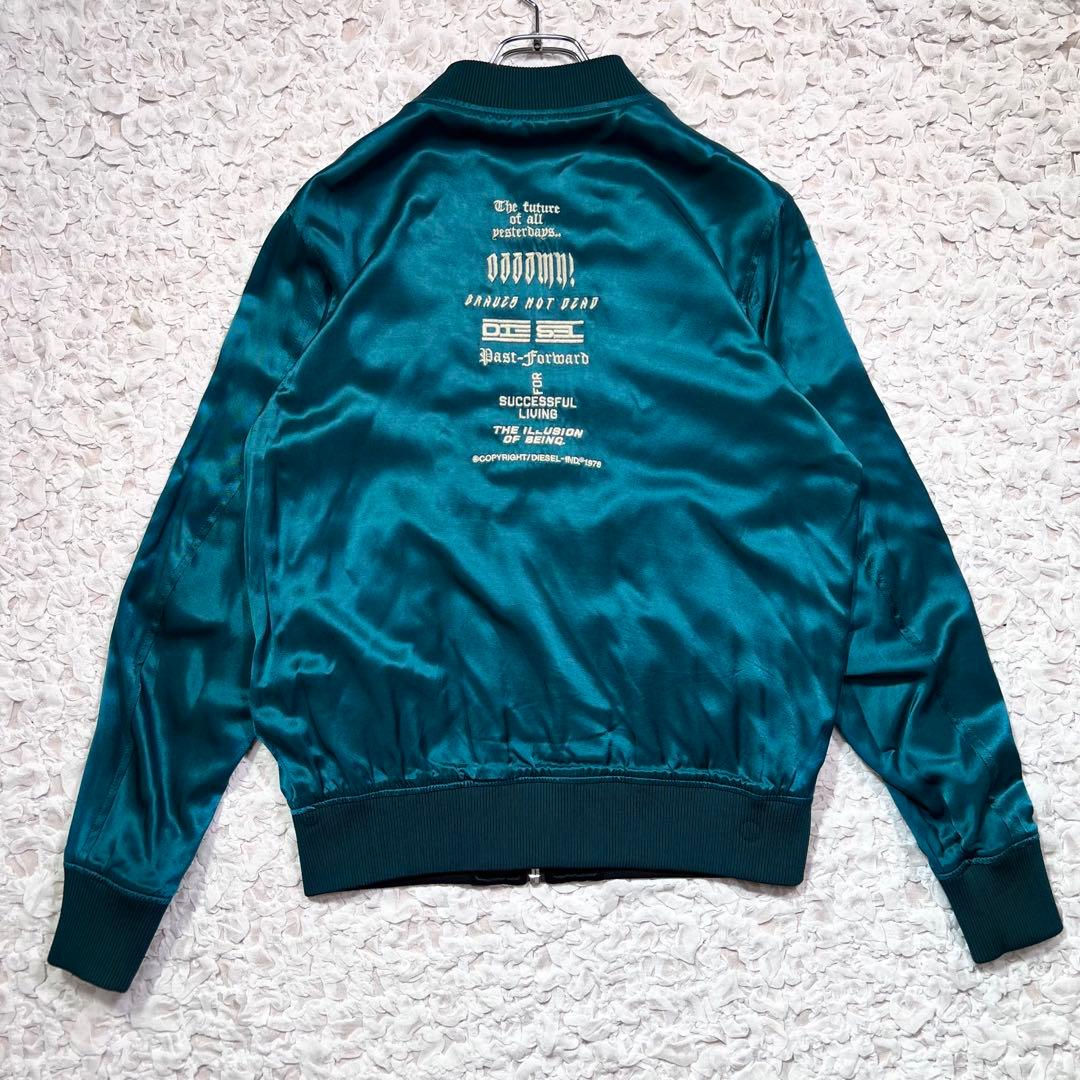 『DIESEL』 スカジャン　J-SMOAK-EMBRO リバーシブル　黒　S