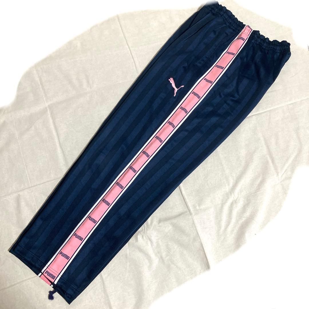 廃盤品 PUMA プーマ ジャージ 上下セット Y2K ピンク 紺 S M