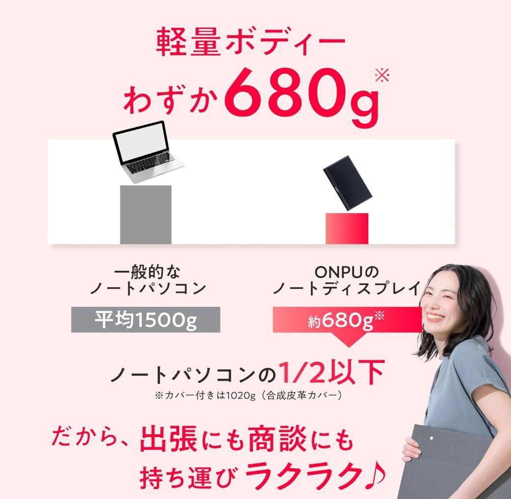 モバイルモニター 15.6 インチ スタンドカバー付属 60Hz スピーカー内蔵