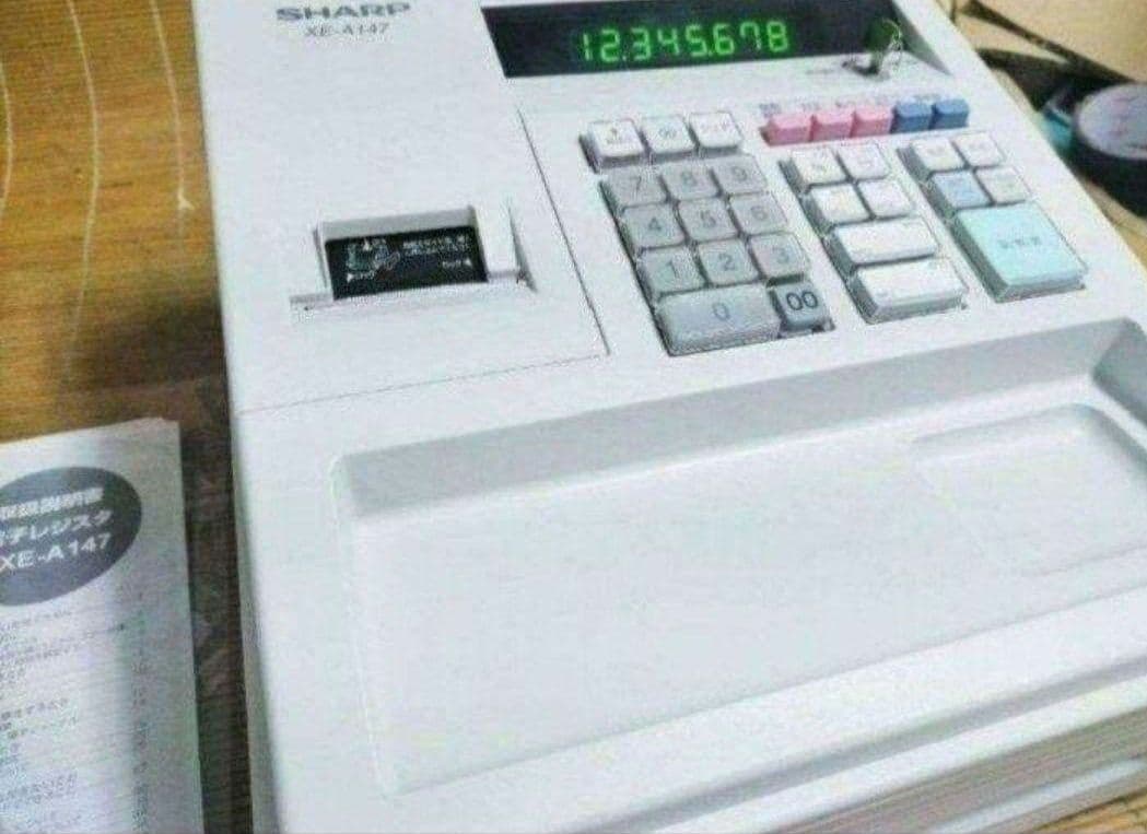 シャープレジスター　XE-A147　PC連携売上管理フル設定無料　789456