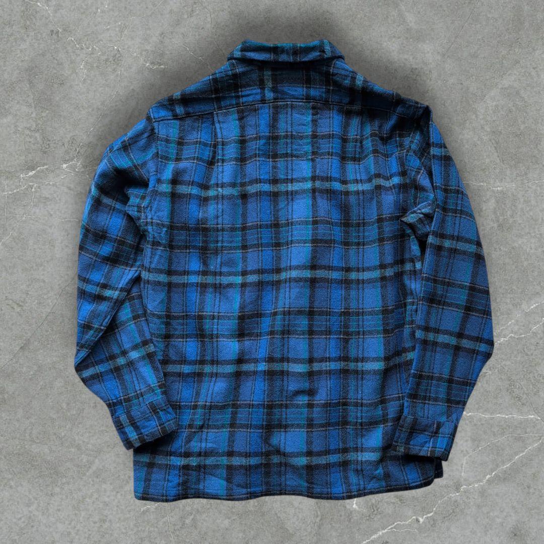 a*g様 80s ペンドルトン ボードシャツ ループカラー Mサイズ ブルー・タ