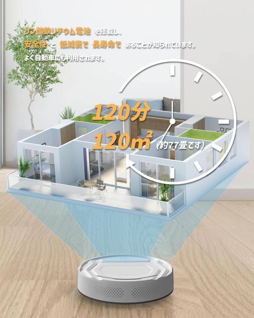 Lefant M210P ロボット掃除機 2200Pa 強力吸引 お掃除ロボット