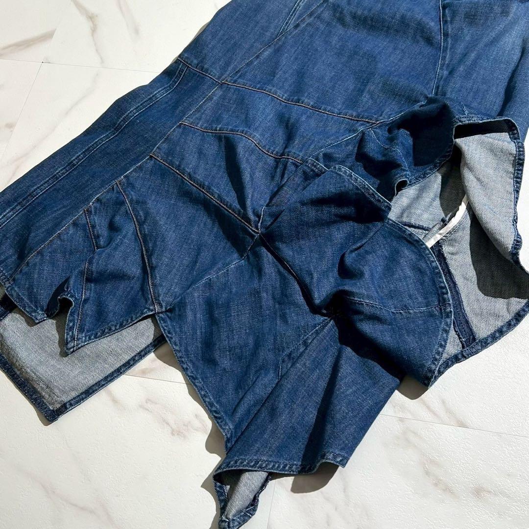 美品✨ LOEWE アシンメトリー デニムスカート パズル パッチワーク
