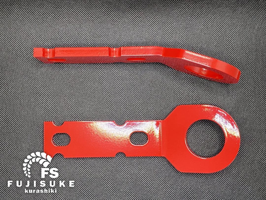 ★ジムニー牽引フック★JB23用　9mm 赤色塗装品　前後４枚セット　送料無料！