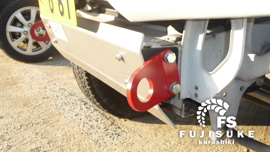 ★ジムニー牽引フック★JB23用　9mm 赤色塗装品　前後４枚セット　送料無料！