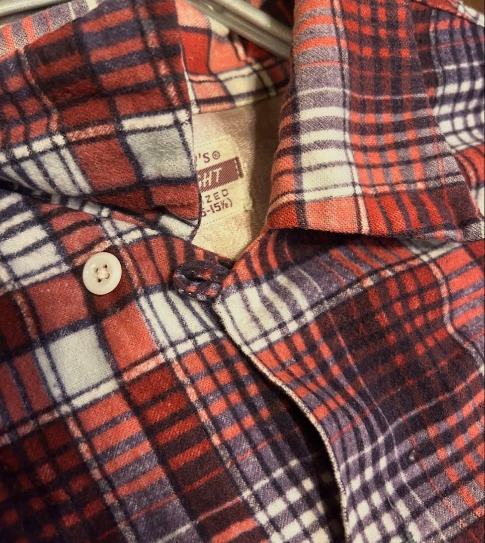 50s オンブレ プリントネルシャツ Penneys プリネル 60s