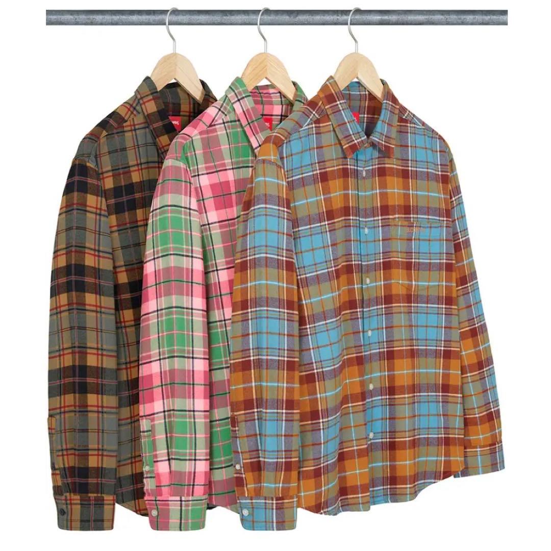 トップス Supreme Plaid Flannel Shirt Rust XL