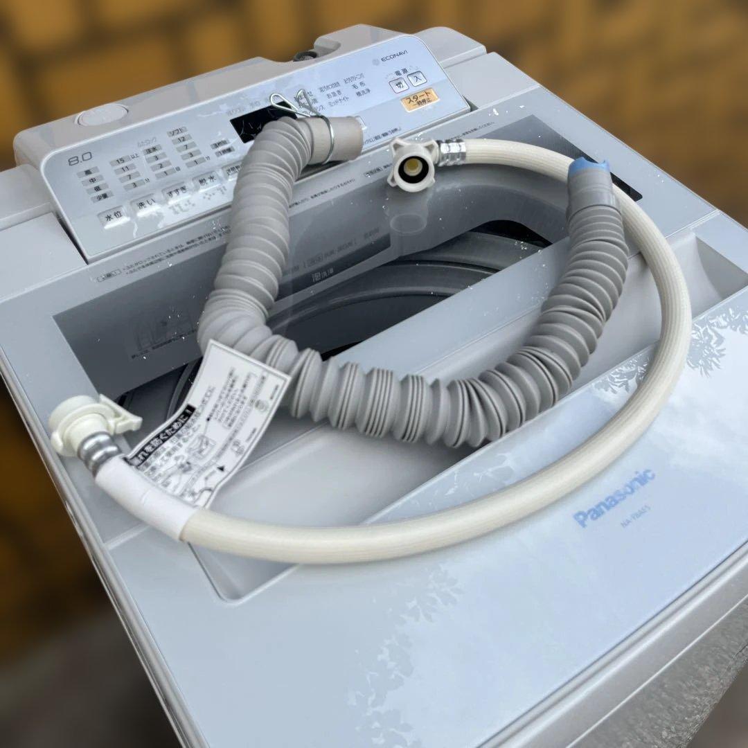 Panasonic 縦型洗濯機 NA-F8AE5 2017年製　【美品】