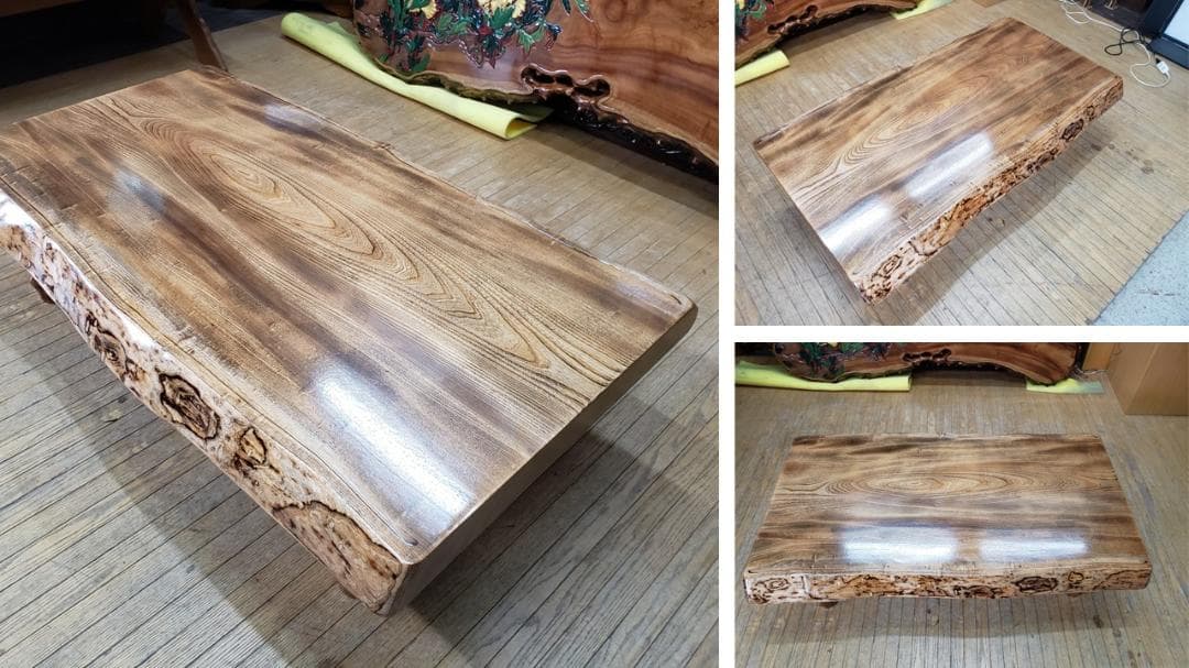 vc.uchida　美品　厚み8㎝　欅　無垢一枚板　座卓