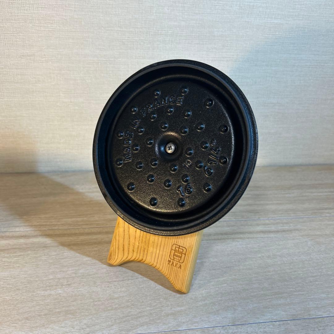 ストウブ　ココットラウンド　16cm グレー　フタモッチ スパチュラ　セット