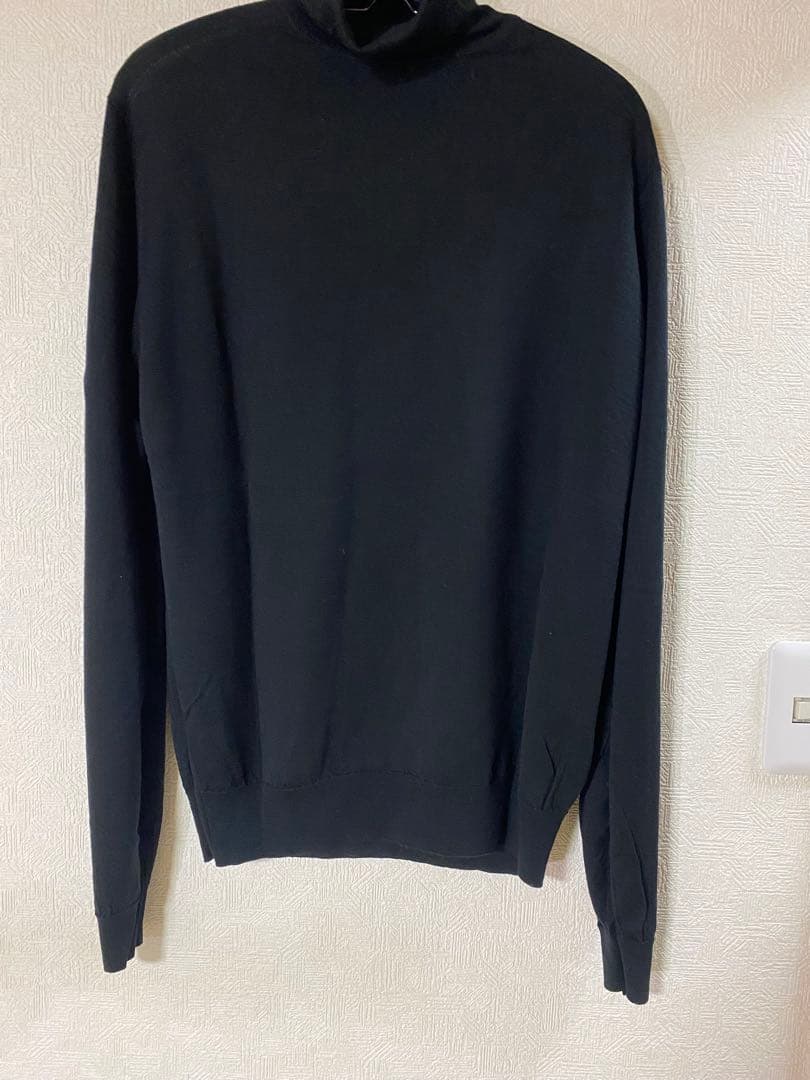 ジョンスメドレー 英国製 メリノウール100% タートルネックニット M30G