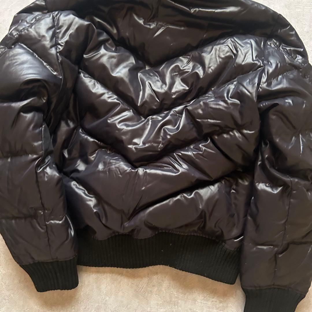 ジャケット・アウター uniqlo grunge hood fur down jacket navy