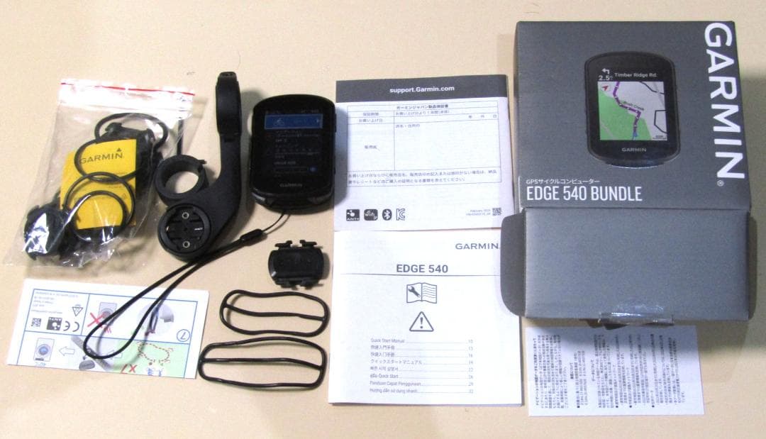 中古 ガーミン エッジ 540 国内正規品 スピードとケイデンスセンサー2種付き