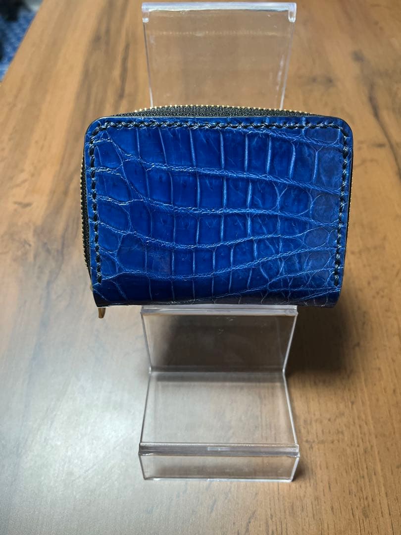 XARTIFACT ラウンドジップ ケース クロコダイル 藍染め