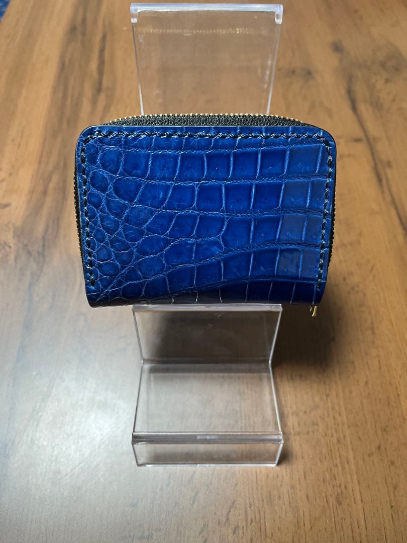 XARTIFACT ラウンドジップ ケース クロコダイル 藍染め