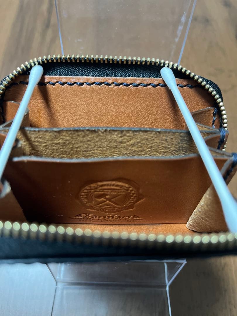 XARTIFACT ラウンドジップ ケース クロコダイル 藍染め