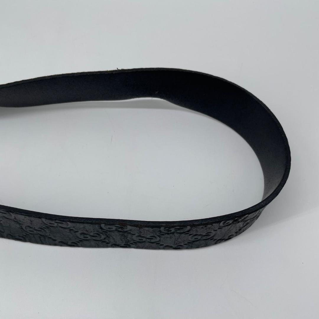 15319✨良品✨GUCCI グッチ レザー GG総柄 G金具 ベルト ブラック