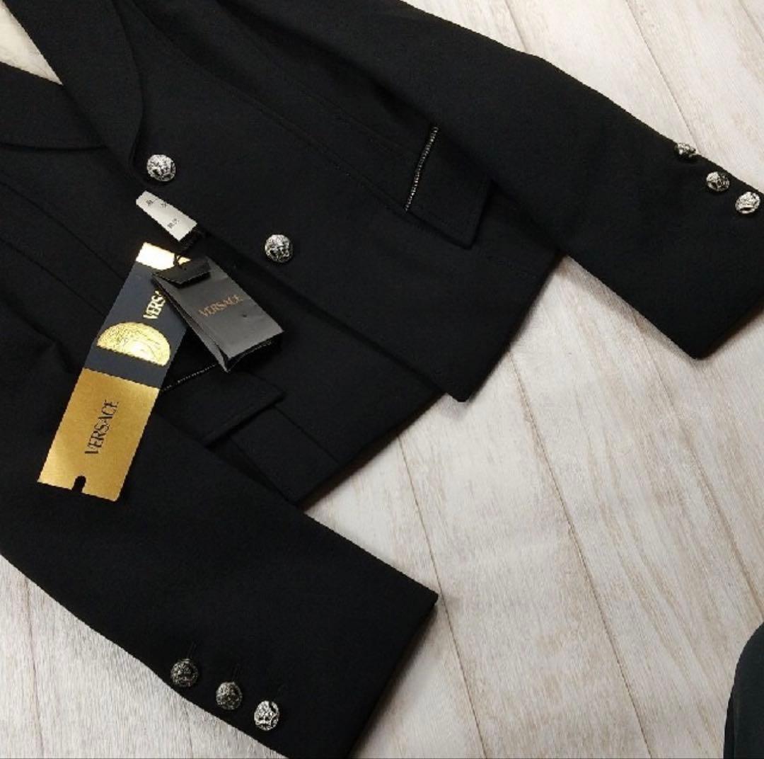最終お値下げ◎未使用品◎VERSACE スーツチャック付黒