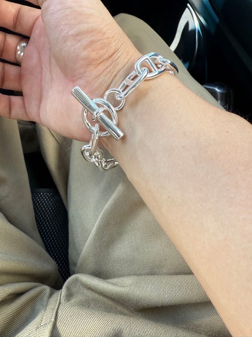 アンカーチェーン ブレスレット SV925 シェーヌダンクル型 12コマ