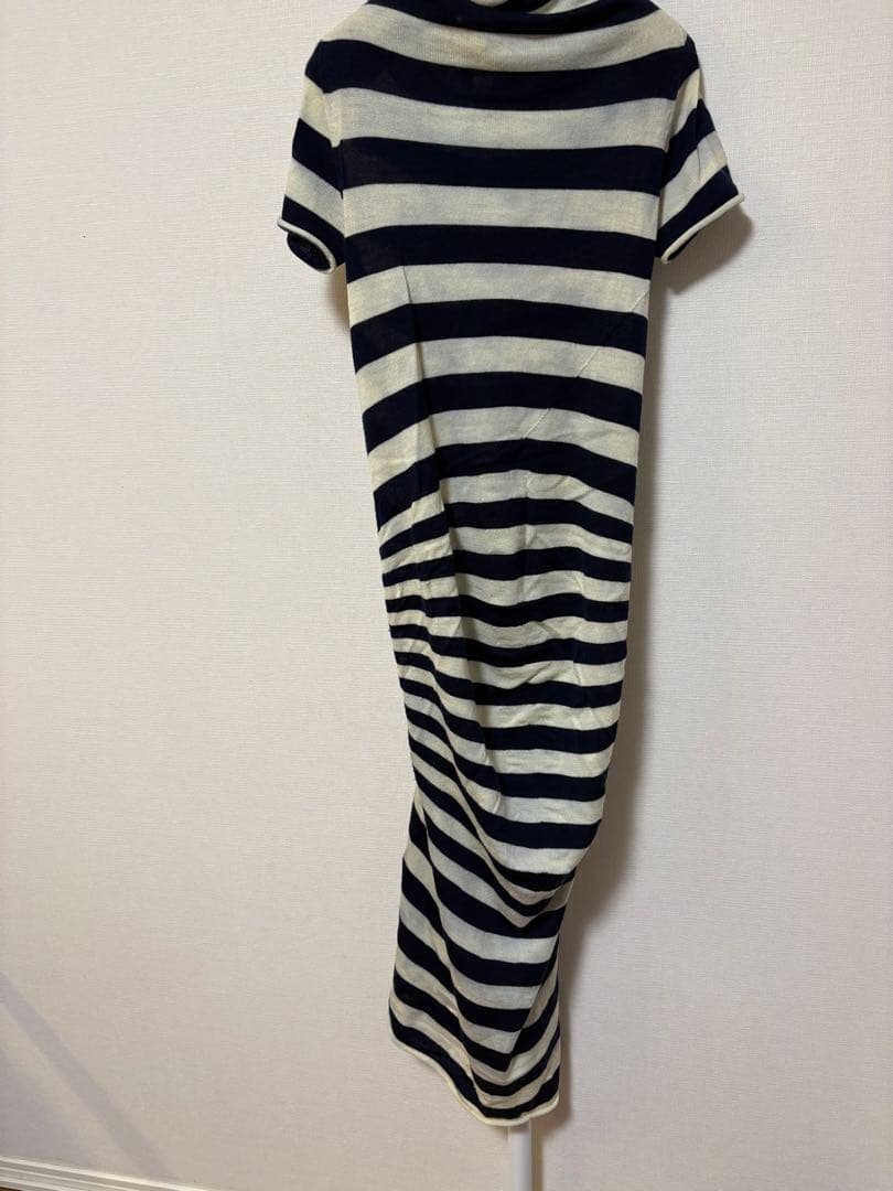 JUNYA WATANABEストライプ ハイネック 半袖 ワンピース