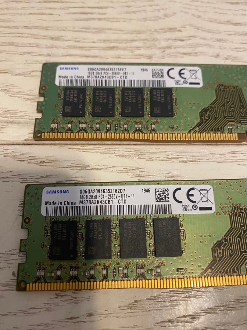 Samsung DDR4 16GB メモリ 2666 2枚