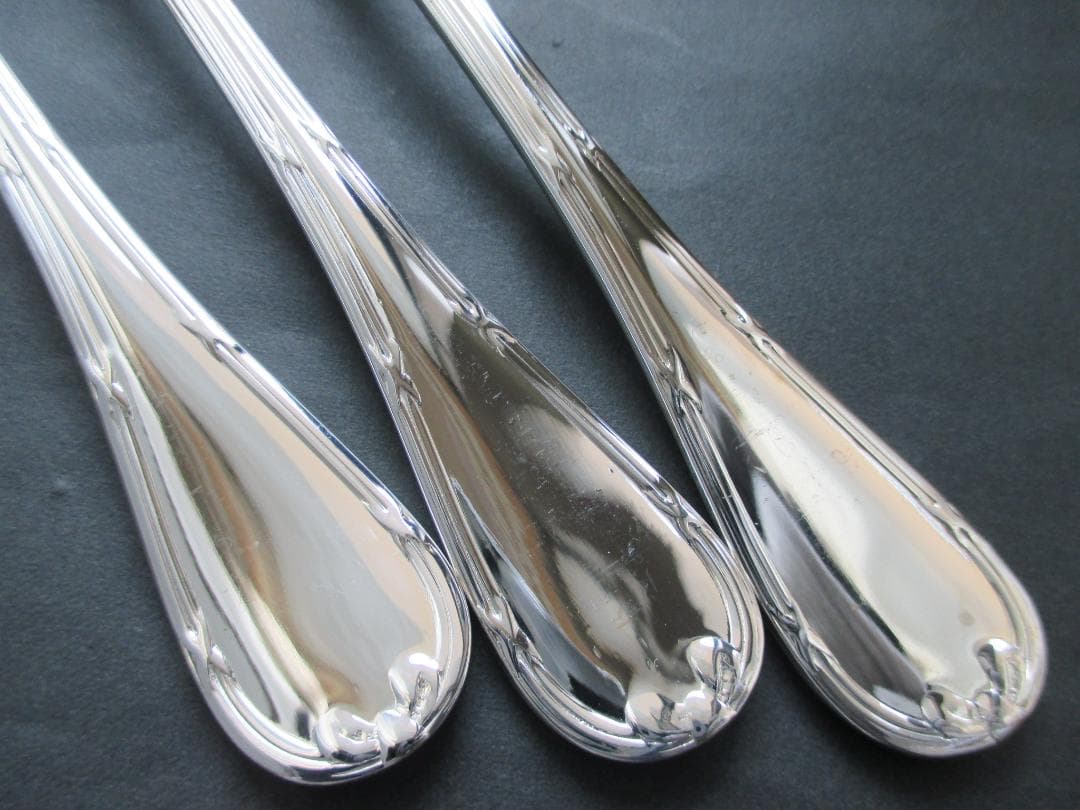 極美品☆仏蘭西高級銀器クリストフルシルバー銀Pスタンダードフォーク3本　リュバン