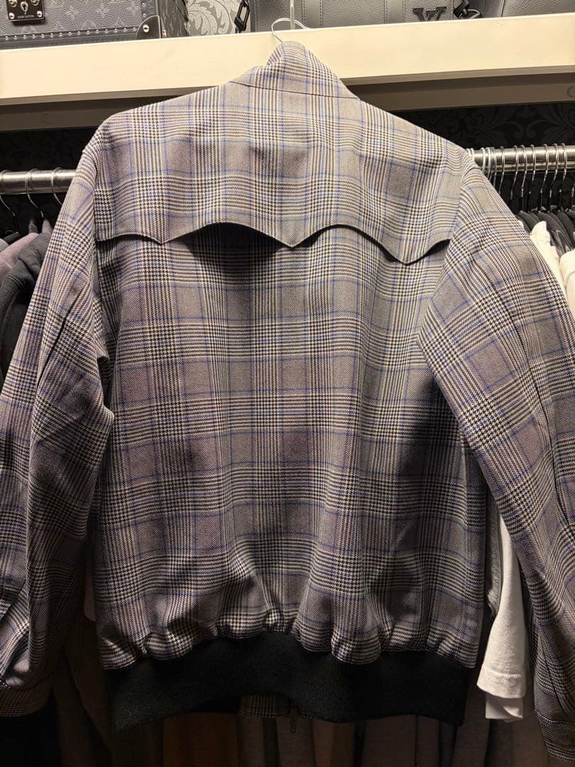 フレッドペリー SHIPS コラボ品 千鳥格子 ハリントンジャケット ブルゾン