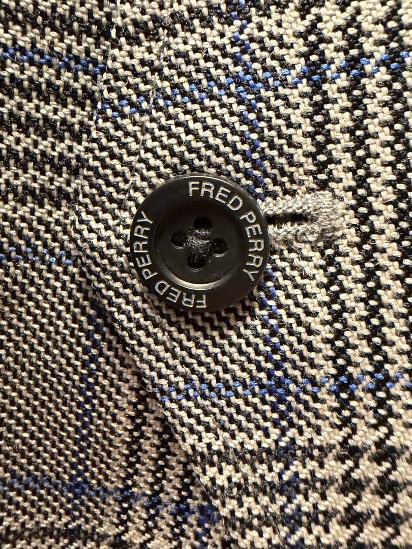 フレッドペリー SHIPS コラボ品 千鳥格子 ハリントンジャケット ブルゾン