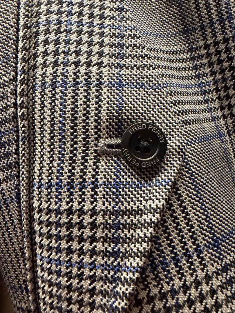 フレッドペリー SHIPS コラボ品 千鳥格子 ハリントンジャケット ブルゾン