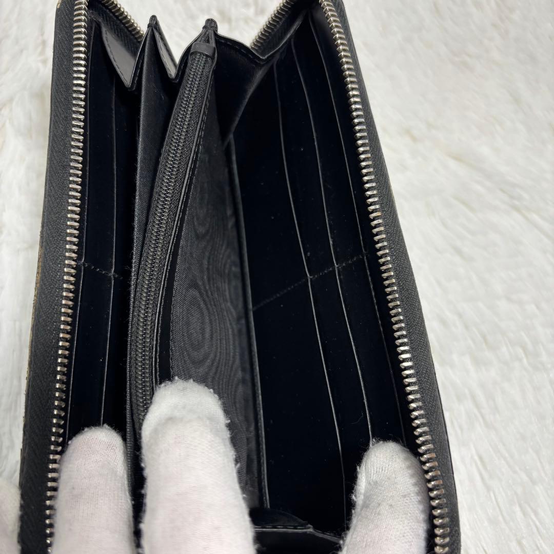 ✨高級✨ グッチ シェリーライン GGスプリーム ラウンドジップ 長財布 青 赤